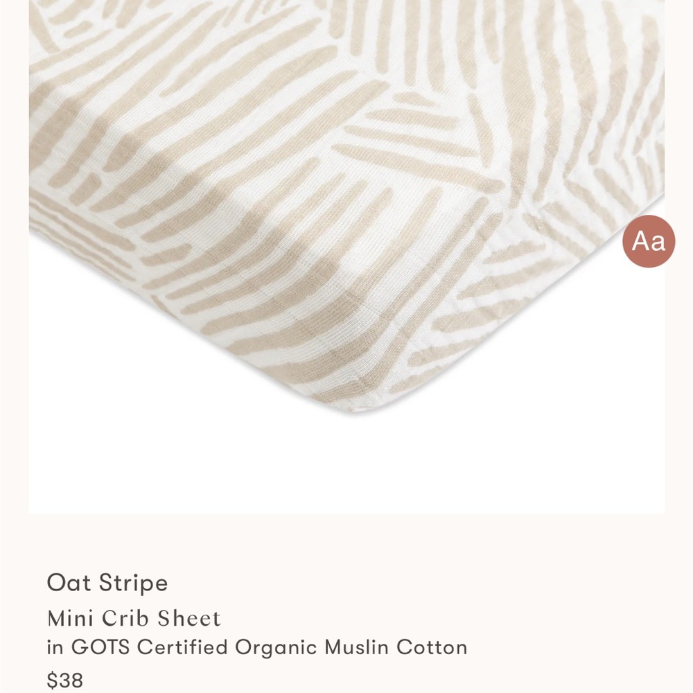 Striped Tan Bedding Sheet